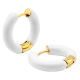 ホワイト | フープピアス フレンチ ドリップ | ピアス専門店HOMESLICEPRODUCTIONS