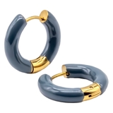 ブルーグレー | フープピアス フレンチ ドリップ | ピアス専門店HOMESLICEPRODUCTIONS