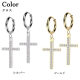 フープピアス サージカルステンレス クロス | ピアス専門店HOMESLICEPRODUCTIONS | 詳細画像2 