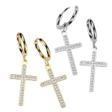 フープピアス サージカルステンレス クロス | ピアス専門店HOMESLICEPRODUCTIONS | 詳細画像5 