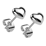 シルバー | ピアス サージカルステンレス 3Dハート | ピアス専門店HOMESLICEPRODUCTIONS
