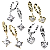 フープピアス サージカルステンレス ジュエル | ピアス専門店HOMESLICEPRODUCTIONS | 詳細画像1 