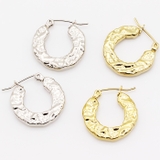 フープピアス サージカルステンレス ハンマードフープ | ピアス専門店HOMESLICEPRODUCTIONS | 詳細画像5 