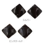 ピアス サージカルステンレス ブラックスクエアプレート | ピアス専門店HOMESLICEPRODUCTIONS | 詳細画像3 