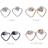 ピアス サージカルステンレス センタージュエル フレームハート 1ペア | ピアス専門店HOMESLICEPRODUCTIONS | 詳細画像2
