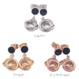 ブラックエナメル サークルダングル ステンレスピアス | ピアス専門店HOMESLICEPRODUCTIONS | 詳細画像2