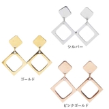 ダイヤプレート＆フレーム ステンレスピアス （1ペア） | ピアス専門店HOMESLICEPRODUCTIONS | 詳細画像3 