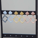 ダイヤプレート＆フレーム ステンレスピアス （1ペア） | ピアス専門店HOMESLICEPRODUCTIONS | 詳細画像8 