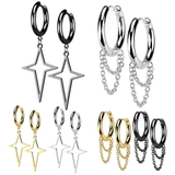 ピアス サージカルステンレス チェーンヒンジ＆スタークロス | ピアス専門店HOMESLICEPRODUCTIONS | 詳細画像1 