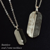 316Lサージカルステンレス オーバル2トーンネックレス | ピアス専門店HOMESLICEPRODUCTIONS | 詳細画像3