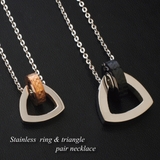 316Lサージカルステンレス リング&トライアングルネックレス ペア | ピアス専門店HOMESLICEPRODUCTIONS | 詳細画像3