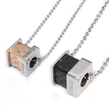 316Lサージカルステンレス スクエアモチーフチェッカーネックレス ペア | ピアス専門店HOMESLICEPRODUCTIONS | 詳細画像1