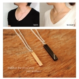 316Lサージカルステンレス ラインジュエルスティックネックレス ペア | ピアス専門店HOMESLICEPRODUCTIONS | 詳細画像4