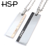 316Lサージカルステンレス サイドラインプレートネックレス ペア | ピアス専門店HOMESLICEPRODUCTIONS | 詳細画像2