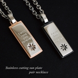 316Lサージカルステンレス カッティングサンプレートネックレス ペア | ピアス専門店HOMESLICEPRODUCTIONS | 詳細画像3