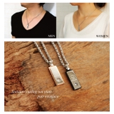 316Lサージカルステンレス カッティングサンプレートネックレス ペア | ピアス専門店HOMESLICEPRODUCTIONS | 詳細画像4