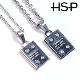 316Lサージカルステンレス メッセージプレートネックレス ペア | ピアス専門店HOMESLICEPRODUCTIONS | 詳細画像2 