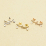 リーフ&ティアドロップジュエルピアス 【シルバー925ポスト レディース | ピアス専門店HOMESLICEPRODUCTIONS | 詳細画像2