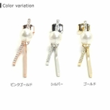 パール&amp;ジュエルラインバー スウィングピアス 【シルバー925ポスト | ピアス専門店HOMESLICEPRODUCTIONS | 詳細画像3 
