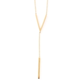 ゴールド | ネックレス サージカルステンレス メタルバー Y字 ペンダント レディース | ピアス専門店HOMESLICEPRODUCTIONS