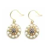 カフェオレベージュ×Sグレー | ピアス サージカルステンレス パール＆カラービーズ | ピアス専門店HOMESLICEPRODUCTIONS