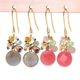 ピアス サージカルステンレス ナチュラルストーン＆ゴールドリーフ | ピアス専門店HOMESLICEPRODUCTIONS | 詳細画像1 