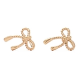 ピンクゴールド | ピアス サージカルステンレス ツイストロープリボン 1ペア レディース 両耳用 | ピアス専門店HOMESLICEPRODUCTIONS