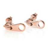 ピンクゴールド | ピアス サージカルステンレス ジッパー 1ペア レディース 両耳用 | ピアス専門店HOMESLICEPRODUCTIONS