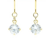 ゴールド | ピアス サージカルステンレス 立爪ジュエル フック 1ペア レディース 両耳用 | ピアス専門店HOMESLICEPRODUCTIONS