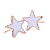 ホワイト | ピアス サージカルステンレス エッジ スター 1ペア レディース 両耳用 | ピアス専門店HOMESLICEPRODUCTIONS