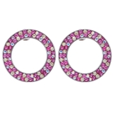 ピンク | ピアス サージカルステンレス ジュエルラウンドフレーム | ピアス専門店HOMESLICEPRODUCTIONS