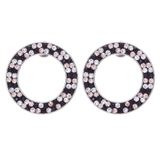 ブラック | ピアス サージカルステンレス ジュエルラウンドフレーム | ピアス専門店HOMESLICEPRODUCTIONS