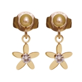 ゴールド | ピアス サージカルステンレス ミニフラワー 1ペア レディース 両耳用 | ピアス専門店HOMESLICEPRODUCTIONS