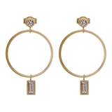 ゴールド | ピアス サージカルステンレス レクタングルジュエル | ピアス専門店HOMESLICEPRODUCTIONS