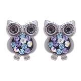 ブルー×パープル | ピアス サージカルステンレス ジュエルアウル 1ペア   レディース 両耳用 | ピアス専門店HOMESLICEPRODUCTIONS