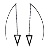 ブラック | ピアス サージカルステンレス トライアングルフレーム | ピアス専門店HOMESLICEPRODUCTIONS