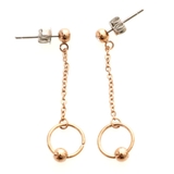 ピンクゴールド | ピアス サージカルステンレス シンプルフープボール | ピアス専門店HOMESLICEPRODUCTIONS