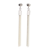 ホワイト | ピアス サージカルステンレス ビーズフリンジ | ピアス専門店HOMESLICEPRODUCTIONS