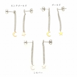 ピアス サージカルステンレス ムーン＆スターチェーン | ピアス専門店HOMESLICEPRODUCTIONS | 詳細画像2 