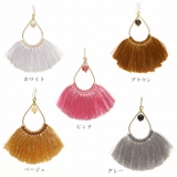 ピアス サージカルステンレス ビーズ＆フリンジ 1ペア レディース 両耳用 | ピアス専門店HOMESLICEPRODUCTIONS | 詳細画像2 