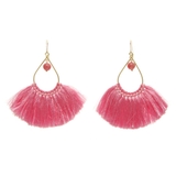 ホワイト | ピアス サージカルステンレス ビーズ＆フリンジ 1ペア レディース 両耳用 | ピアス専門店HOMESLICEPRODUCTIONS