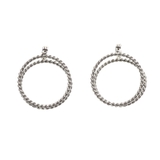 シルバー | ピアス サージカルステンレス ウェーブダブルラウンド | ピアス専門店HOMESLICEPRODUCTIONS