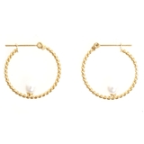 ゴールド | ピアス サージカルステンレス パールオンフープ 1ペア レディース 両耳用 | ピアス専門店HOMESLICEPRODUCTIONS