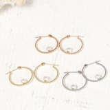 ピアス サージカルステンレス パールオンフープ 1ペア レディース 両耳用 | ピアス専門店HOMESLICEPRODUCTIONS | 詳細画像3 