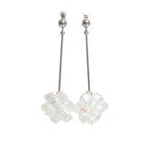 シルバー×AB | ピアス サージカルステンレス ビーズフラワー 1ペア レディース 両耳用 | ピアス専門店HOMESLICEPRODUCTIONS