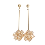 ゴールド×シルク | ピアス サージカルステンレス ビーズフラワー 1ペア レディース 両耳用 | ピアス専門店HOMESLICEPRODUCTIONS