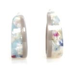 ライトグレー | ピアス サージカルステンレス マーブルバイカラー | ピアス専門店HOMESLICEPRODUCTIONS