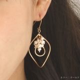 ピアス サージカルステンレス ウェービングフレーム＆淡水パール | ピアス専門店HOMESLICEPRODUCTIONS | 詳細画像4 