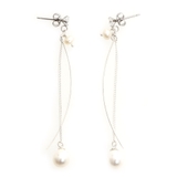 シルバー | ピアス サージカルステンレス チェーン＆カーブスティック | ピアス専門店HOMESLICEPRODUCTIONS