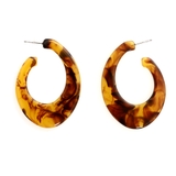 ブラウン | ピアス サージカルステンレス カッティングオーバル 1ペア レディース 両耳用 | ピアス専門店HOMESLICEPRODUCTIONS